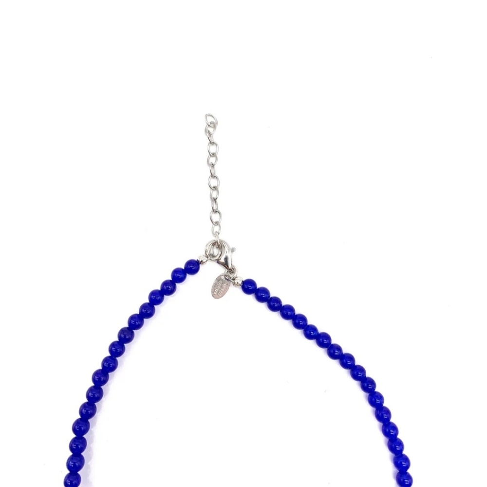 Nicky Butler Blue Quartzite NB Designer Bead Necklace 925 Sterling Silver NWT - Picture 5 of 6